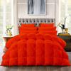100% Organic Cotton 1 Piece Baffle Box Stitched Pinch Pleated Queen Comforter Set Lightweight Soft 600 GSM Orange Duvet Insert Queen (88'' x 92'') view 1