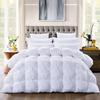 100% Organic Cotton 3 Piece Baffle Box Stitched Pinch Pleated Queen Comforter Set Lightweight Soft 600 GSM White Duvet Insert Queen (88'' x 92'') view 1