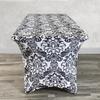 YOUR CHAIR COVERS - 6ft Black and White Damask Rectangular Spandex Table Covers Fitted Tablecloth Wedding Event Patio Decorations Elastic Fabric Stretch for Folding Table view 4