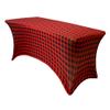 YOUR CHAIR COVERS Rectangular Spandex Table Covers 6ft Fitted Tablecloth Wedding Event Patio Decorations Elastic Fabric Stretch Tables Cover for 6 ft Folding Table (Red Buffalo Plaid) view 1