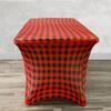 YOUR CHAIR COVERS Rectangular Spandex Table Covers 6ft Fitted Tablecloth Wedding Event Patio Decorations Elastic Fabric Stretch Tables Cover for 6 ft Folding Table (Red Buffalo Plaid) view 3