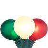 Frosted G50 Globe Indoor Outdoor Patio Light Set - 9' Green Wire - 10ct view 1