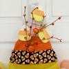 Halloween Candy Corn Witch Hat Deco Mesh Wreath Or Wall Decor view 2