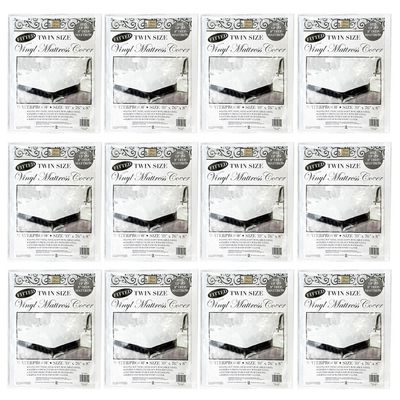 12 Lot Twin Size 100% Waterproof Mattress Cover Heavy Vinyl Fitted Bed Protector
