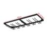 6 slots Wine Glasses Rack, Under Cabinet Stemware Hanger, glass cup Storage Hanger for Cabinet Kitchen Bar, Screw Install (Size : 60 * 22.5 * 6cm) view 2