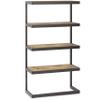 SIMPLIHOME Erina SOLID ACACIA WOOD and Metal 66 inch x 36 inchRectangle Modern Industrial Bookcase in Distressed Golden Wheat for the Living Room, Study Room and Office view 1