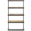 SIMPLIHOME Erina SOLID ACACIA WOOD and Metal 66 inch x 36 inchRectangle Modern Industrial Bookcase in Distressed Golden Wheat for the Living Room, Study Room and Office view 4