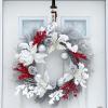 WKHOMEDECO 2 Pack Candy Cane Snowman Wreath Hangers for Front Door,Christmas Decoration Metal Over The Door Single Wreath Hook Ornament Door Wreath Hanger,Door Hanger for Wreath Front Door view 4