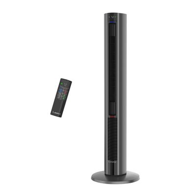 Lasko Oscillating All Season Tower Fan and Space Heater in One for Home with Adjustable Thermostat, Overheat Protection, 4 Fan Speeds, 3 Heat Settings and Remote, 42 Inches, 1500W, Gray, FH515
