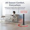 Lasko Oscillating All Season Tower Fan and Space Heater in One for Home with Adjustable Thermostat, Overheat Protection, 4 Fan Speeds, 3 Heat Settings and Remote, 42 Inches, 1500W, Gray, FH515 view 3
