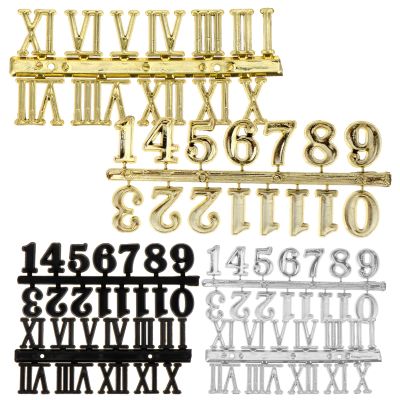Housoutil 6pcs Wall Clock Numerals Replacement Kit DIY Arabic Roman Number for Creative Clock Projects Durable Easy to Install for Home Decor