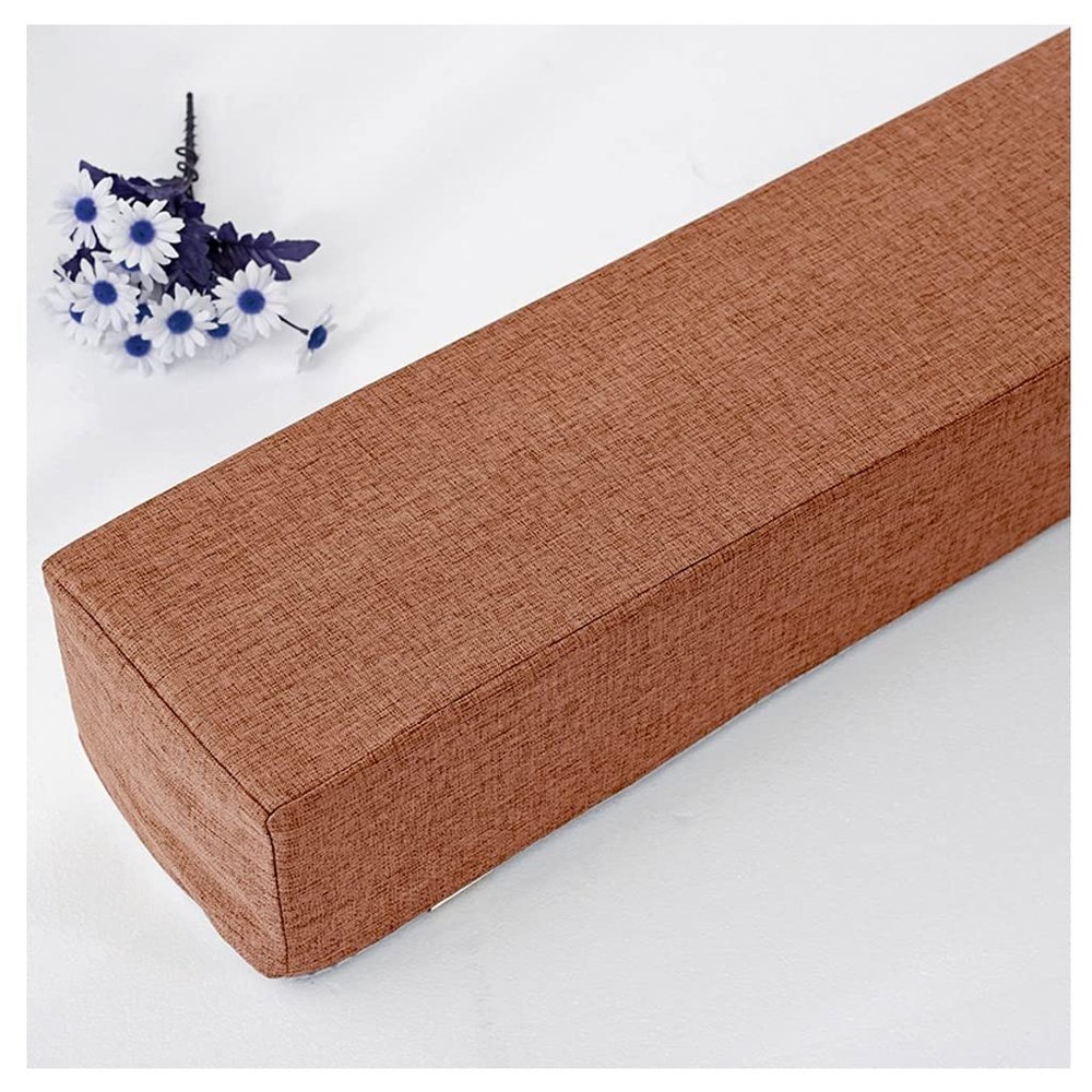 Bed Gap Filler Bed Wedge Bolster Pillow Bed Gap Filler Sofa Pillow Support Between Bed and Mattress/Headboard/Wall Reading Pillow Gap Filler Mattress Gap Filler (Color : Brown, Size : 10X10X50cm)