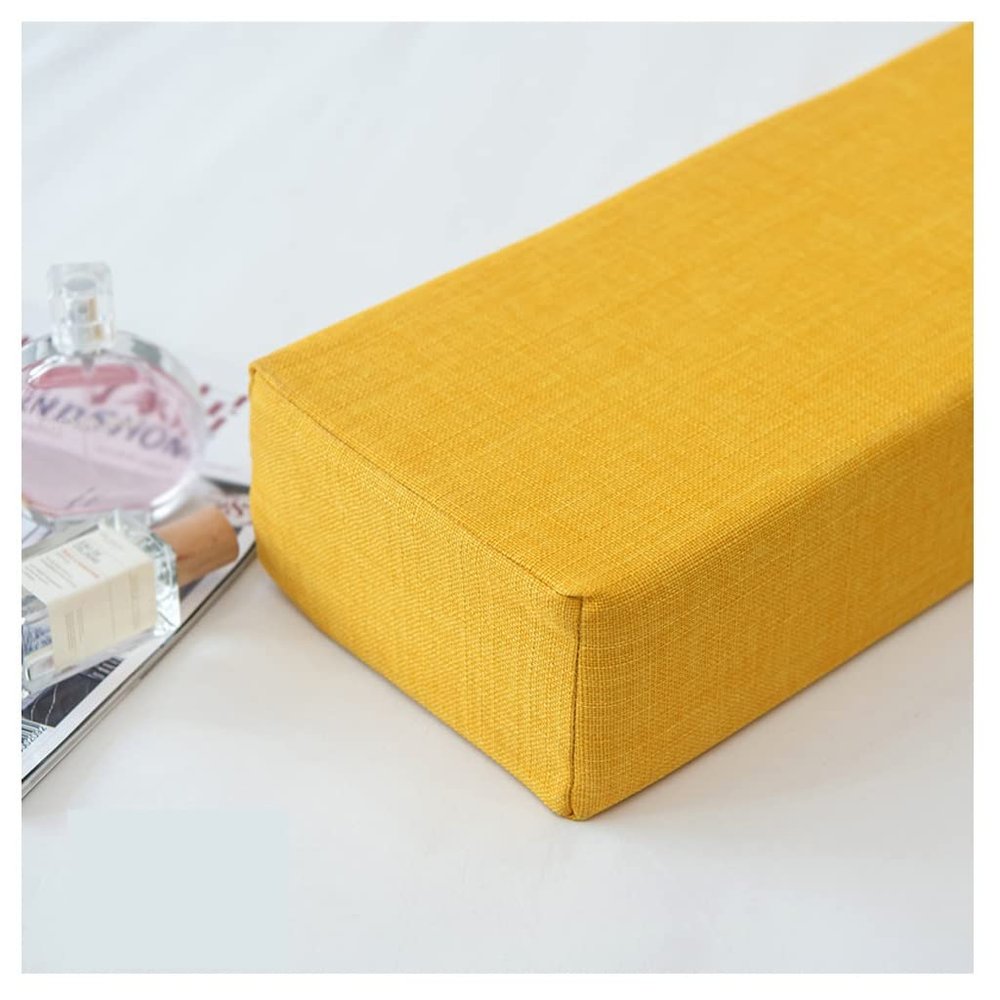 Bed Pillow Mattress Gap Filler Between Your Headboard and Mattress for Sleeping,Headboard Pillow Bed Gap Filler Mattress Bed Seam Filler Cushion (Color : Yellow, Size : 20X12X50cm)