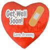 Personalized Get Well Soon Heart Pillow - Send a Custom Feel Better Message to Cheer Someone up Wrapping + Shipping, Fast Processing Time Red, 31.5 * 25.5 * 8.1cm / 12.4 x 10.1 x 3.2 inches view 1
