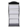 DYRABREST 4-Layer Iron Floor-Standing Magazine Rack, Display Stand, Newspaper Rack Display Rack Manual Book Rack Brochures or Documents in Exhibitions, Shopping Malls, Hospitals, Offices (Black) view 1