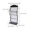 DYRABREST 4-Layer Iron Floor-Standing Magazine Rack, Display Stand, Newspaper Rack Display Rack Manual Book Rack Brochures or Documents in Exhibitions, Shopping Malls, Hospitals, Offices (Black) view 3