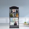 DYRABREST 4-Layer Iron Floor-Standing Magazine Rack, Display Stand, Newspaper Rack Display Rack Manual Book Rack Brochures or Documents in Exhibitions, Shopping Malls, Hospitals, Offices (Black) view 4