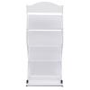 DYRABREST 4-Layer Iron Floor-Standing Magazine Rack Display Stand Newspaper Rack Display Rack Manual Book Rack Brochures or Documents in Exhibitions, Shopping Malls, Hospitals, Offices (White) view 1