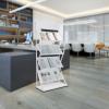 DYRABREST 4-Layer Iron Floor-Standing Magazine Rack Display Stand Newspaper Rack Display Rack Manual Book Rack Brochures or Documents in Exhibitions, Shopping Malls, Hospitals, Offices (White) view 2