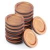 12Pack Regular Mouth Mason Jar Lids - Acacia Wooden Storage, Canning Ball Jar with Airtight Silicone Seal, Brown. view 1