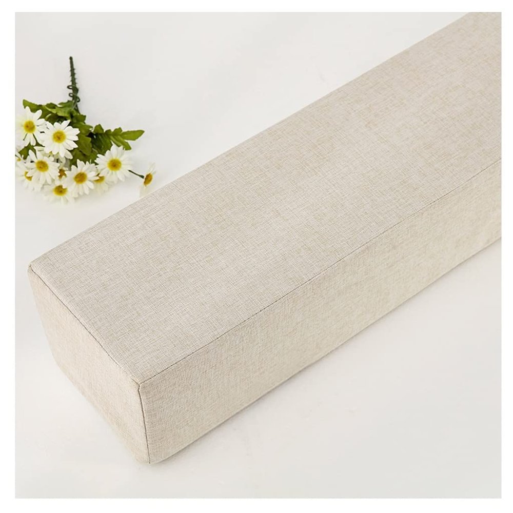Bed Gap Filler Bed Seam Filler Long Armrest Mattress Pillow Removable Washable Bed Headboard Gap Filler Pad Headboards Cushion Gap Between Mattress and Headboard (Color : Beige, Size : 10X10X120cm)