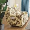 1/2/3 Seat Recliner Sofa Covers Stretch Recliner Cover with Side Pockets Reclining Slipcovers Soft Printed Pattern Furniture Protector with Elastic Bottom Living Room (2Seats,Color03) view 2