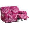 1/2/3 Seat Recliner Sofa Covers Stretch Recliner Cover with Side Pockets Reclining Slipcovers Soft Printed Pattern Furniture Protector with Elastic Bottom Living Room (2Seats,Color06) view 1