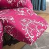 1/2/3 Seat Recliner Sofa Covers Stretch Recliner Cover with Side Pockets Reclining Slipcovers Soft Printed Pattern Furniture Protector with Elastic Bottom Living Room (2Seats,Color06) view 3