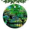 Australia Kuranda Village Centre Christmas Ornament 2022 Hanging Xmas Tree Pendant Decoration Double Sided Ceramic Souvenir Travel Gift 2.8 Inch view 1