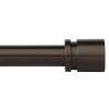 Byondeth Curtain Rods for Windows 16 to 48 or 60 Inches Max Adjustable Length 1 Inch Diameter Window Curtain Rod with Aluminium End Cap, Antique Bronze view 1