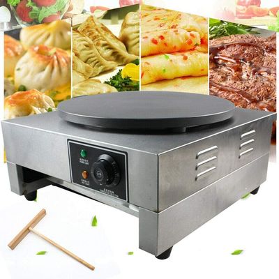 Electric Crepe Maker, Commercial Pancake Maker, 15.7" Heating Plate Griddle Crepe Pancake Cooktop, Holiday Breakfast or Gift, Adjustable Temperature Settings 50-300(122-572)
