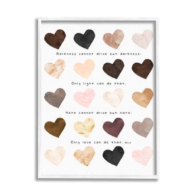 Stupell Industries Only Love Can Famous MLK Phrase Heart Pattern, Design by Erica Billups