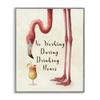 Stupell Industries No Working During Drinking Hours Phrase Tropical Flamingo, Design by Ziwei Li view 1