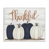 Stupell Industries 'Thankful Greeting with Pumpkins', Framed Giclee Art, White, 14 x 11 Inches, Easy to Hang and Sturdy, Made in USA, by Sara Baker view 1
