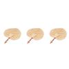 FOMIYES 3pcs Handmade Cattail Leaf Fan Elegant Heart Shape Design for Portable Handheld Accessory Soft Lightweight Home Decor Item Unique for Women view 3