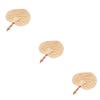 FOMIYES 3pcs Handmade Cattail Leaf Fan Elegant Heart Shape Design for Portable Handheld Accessory Soft Lightweight Home Decor Item Unique for Women view 4