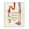 Stupell Industries No Working During Drinking Hours Phrase Tropical Flamingo, Design by Ziwei Li view 1