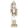 ABOOFAN Christmas Nutcracker Figures 31cm Wooden Golden Nutcracker Ornaments Soldier Figure Decor Christmas Wood Ornaments Christmas Decorations Traditional Wooden Nutcracker view 1