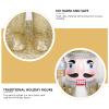 ABOOFAN Christmas Nutcracker Figures 31cm Wooden Golden Nutcracker Ornaments Soldier Figure Decor Christmas Wood Ornaments Christmas Decorations Traditional Wooden Nutcracker view 4