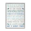 Stupell Industries Welcome to the Beach Blue Aqua and White Planked Look Sign, Design by Jennifer Pugh view 1