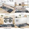 2 Pieces Rustic Cabin Bath Rug Set Bear Moose Elk Retro Buffalo Plaid Pattern Kitchen Bathroom Flannel Absorbent Non-Slip Carpet Bedroom Decor Mat 23.6x15.7 inch and 47x15.7 inch view 4