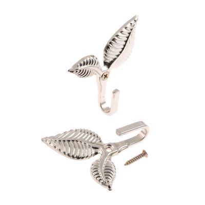 2Pcs Curtain Drapery Tiebacks Door Wall Hat Hooks Holder Hanger Bronze Curtain Decorative Curtain Accessories Decor (Color : Silver)
