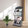CNCEST Floor-Standing Magazine Rack Storage Rack, 57 High Brochure Stand Catalog Literature Rack, Book Organizer for Kids Displays Magazine Rack for Offices and Trade Shows(Black) view 2