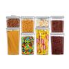 Ankou Food Storage Containers Pop Airtight Food Storage Containers with Lids for Kitchen Pantry Organizing Cereal Snack Flour Sugar Coffee Spaghetti Stackable - 8 Pcs (1.2, 2.0, 2.7, 3.3qt)*2 view 1