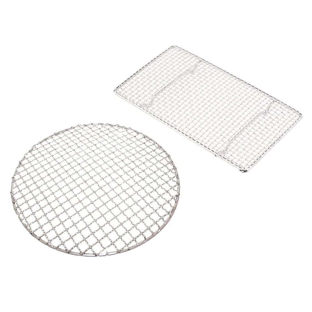 Yardwe 2pcs Barbecue Mesh Rack - Grill Net for Outdoor BBQ Camping Food Grade Non-Stick Design for Even Heating and Moisture Retention