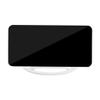 Digital Alarm Clock, Mirror Surface Large Display Led Electronic Clocks with USB Charger, Snooze Model, Wake up Alarm Clock, Vibration Reminder Alarm Clock for Table Bedroom Nightstand White view 3