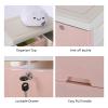 6 Drawer Dresser Tall Plastic Drawer Dresser Vertical Dresser Storage Tower Storage Cabinet Closet Chest Drawers Organizer for Bedroom, Living Room, Entryway, Closets Easy Pull W/Wheels (Pink) view 4