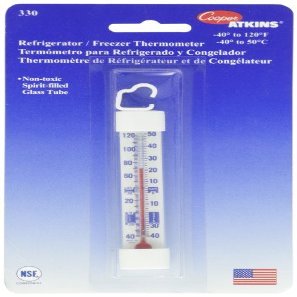 4 Set * Cooper-Atkins 330-0-1 Refrigerator/Freezer Vertical Glass Tube Thermometer