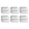 HANABASS Ceramic Snack Dish Set 6 Pieces 3.14 Inch White Porcelain Divided Serving Bowls for Condiments Sauces and Dips for Home Kitchen and Restaurant view 1
