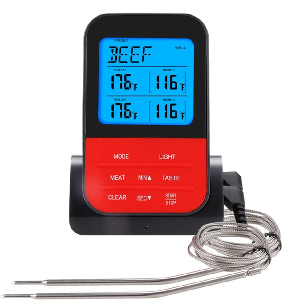 Digital Food Thermometer, Wireless Meat Thermometer, High-Accuracy Kitchen Grill Oven Thermometer with Probe and Base for Cooking, Baking, Liquids, Grilling BBQ & Air Fryer, Kitchen